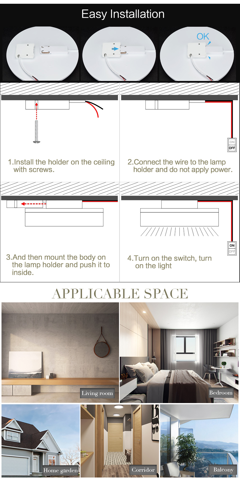 Waterproof IP67 LED Celing Light Model: MDL-WCL1