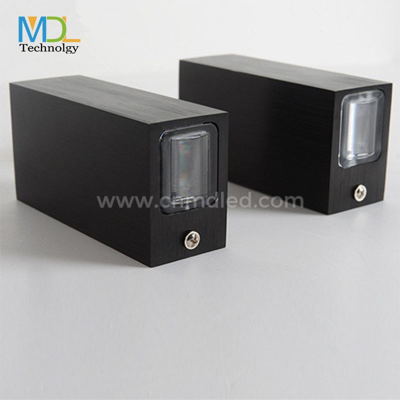 MDL Waterproof Cube Metal Wall Sconce Light Minimalism Black Model:MDL- OWLA