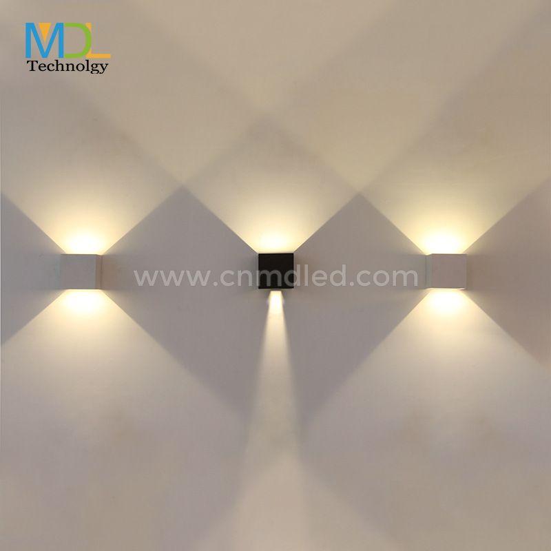 MDL LED Aluminum Wall Sconces Lights 12W Modern Up and Down Wall Mount Light Balcony Spuare Black Wall Lamp MDL- OWLC