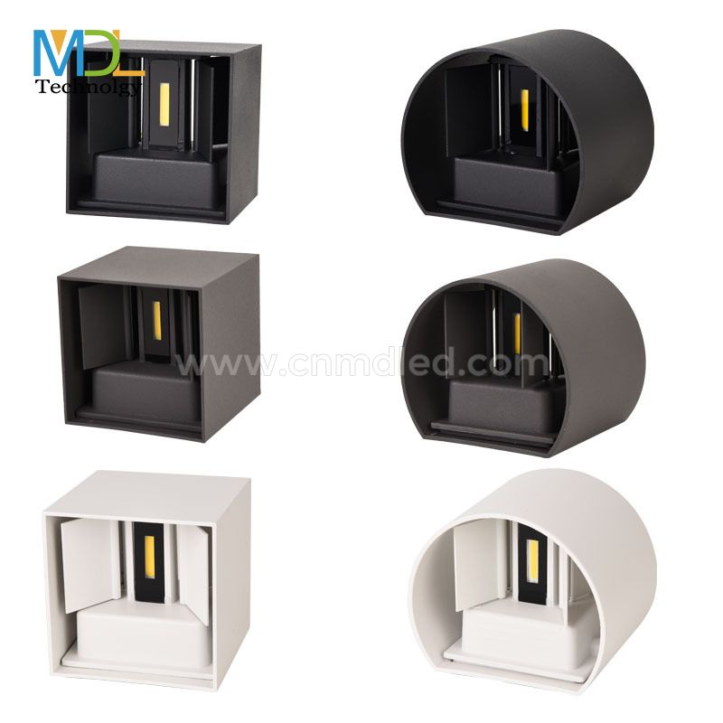 MDL LED Aluminum Wall Sconces Lights 12W Modern Up and Down Wall Mount Light Balcony Spuare Black Wall Lamp MDL- OWLC