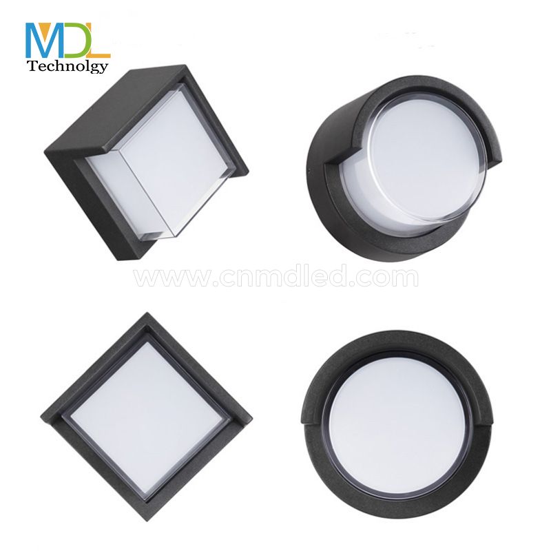 MDL Round Home Corridor Balcony Waterproof Sconce Creative Aluminum And Glass Backyard Exterior Light MDL- OWLI