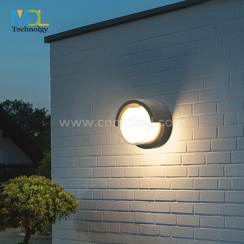 MDL Round Home Corridor Balcony Waterproof Sconce Creative Aluminum And Glass Backyard Exterior Light MDL- OWLI