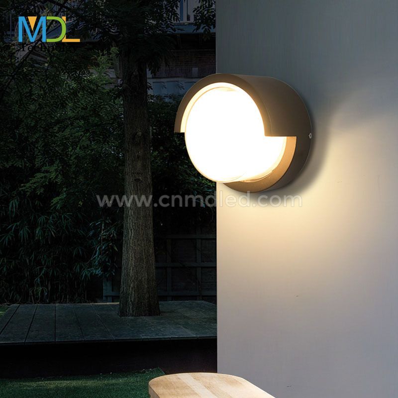 MDL Round Home Corridor Balcony Waterproof Sconce Creative Aluminum And Glass Backyard Exterior Light MDL- OWLI