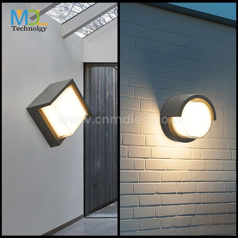 MDL Round Home Corridor Balcony Waterproof Sconce Creative Aluminum And Glass Backyard Exterior Light MDL- OWLI