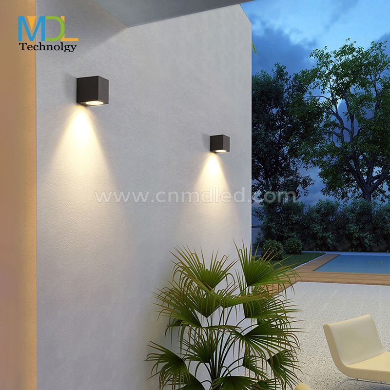 MDL Square outdoor waterproof wall lamp villa exterior courtyard aisle indoor double head upper and lower wall lamp MDL- OWLT