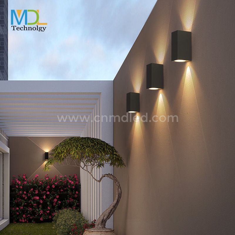 MDL Square outdoor waterproof wall lamp villa exterior courtyard aisle indoor double head upper and lower wall lamp MDL- OWLT