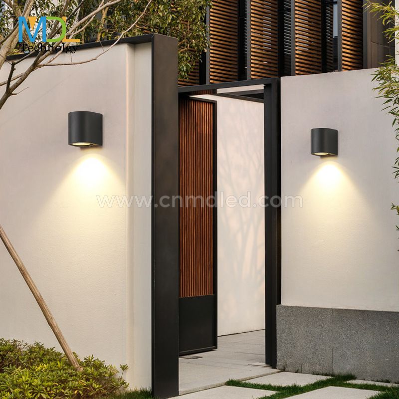 MDL Square outdoor waterproof wall lamp villa exterior courtyard aisle indoor double head upper and lower wall lamp MDL- OWLT