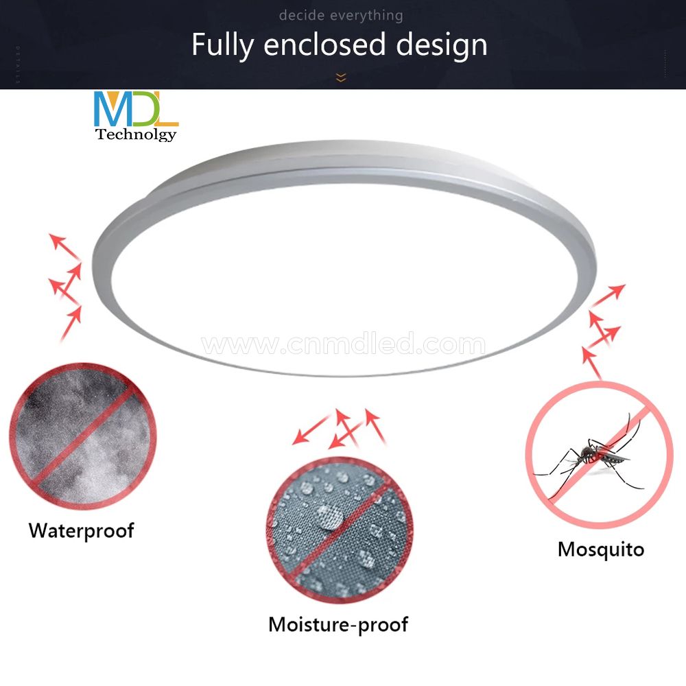 MDL IP65 Waterproof Flush Mounted Ceiling Light 12W/24W/30W/40W Model: MDL-CL14