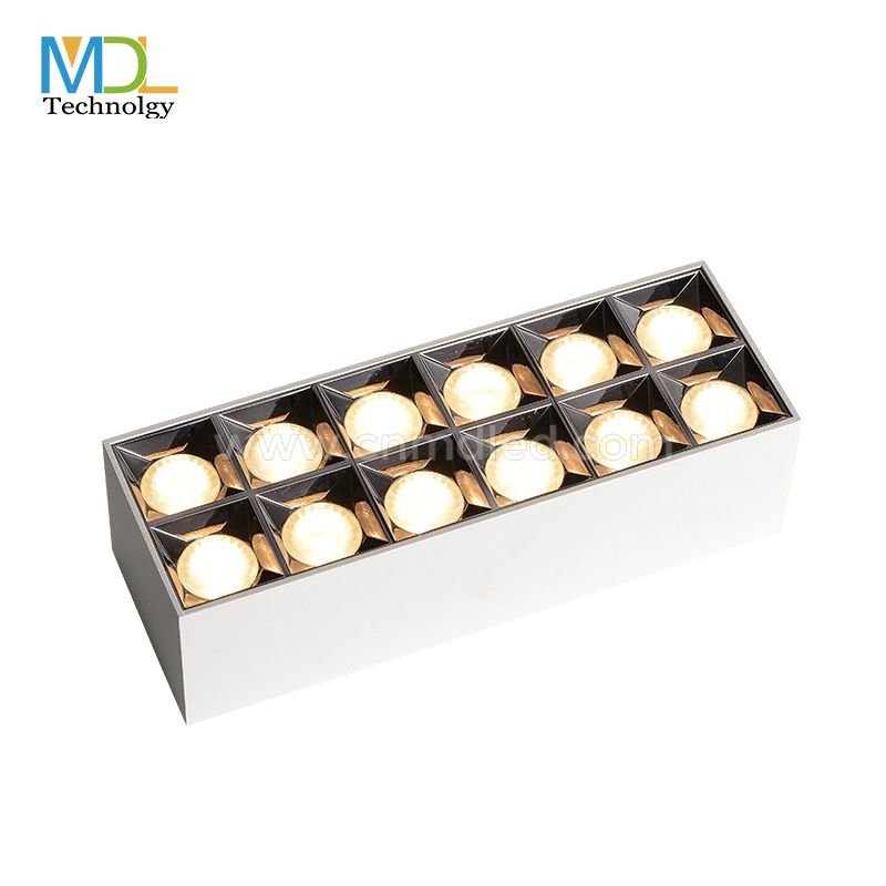 MDL Quare Deep Downlight Anti-Glare Four Head Fixtures Adjustable COB LED Spot Light Model: MDL-RDL8D