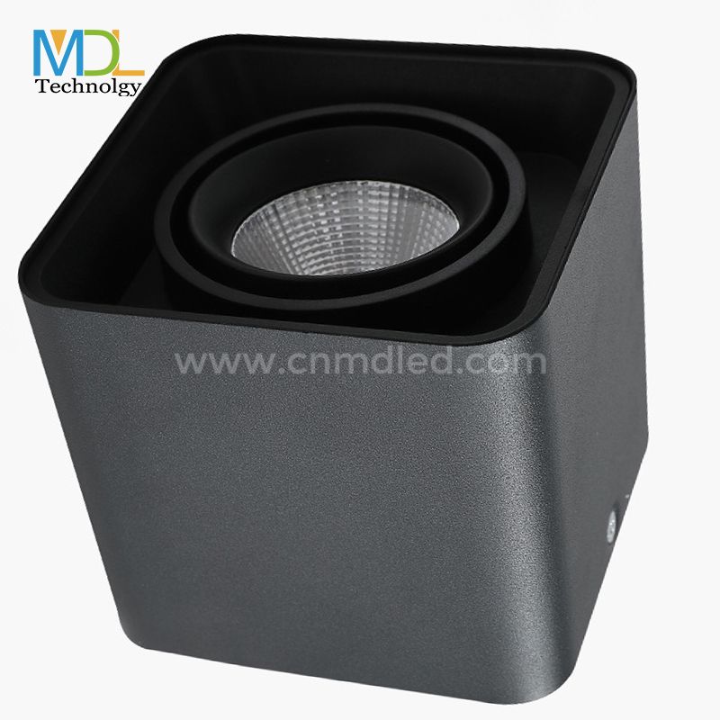 MDL Surface mounted downlight square double head light adjustable angle ceiling COB spotlight Model: MDL-SMGDL1