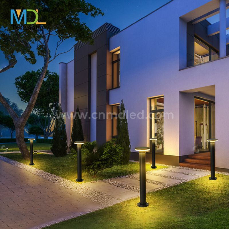 MDL 5W/9W/10W/12W Solar Lights for Home Outdoor Garden LED Waterproof Pillar Wall Gate Post Lamp with Pole Model: MDL-BLL11