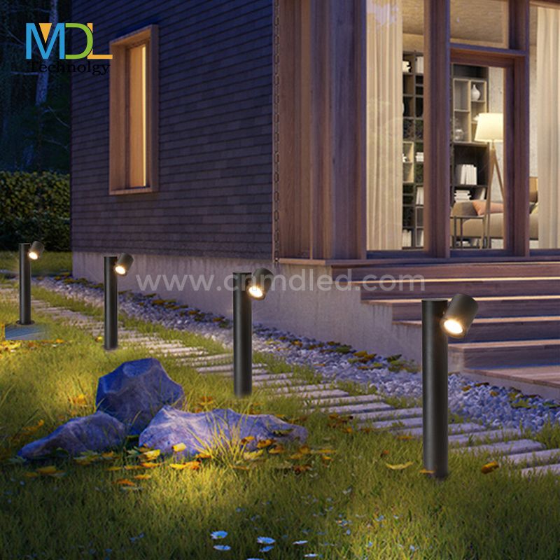 MDL LED COB Double Head Lawn Light Rotatable Bollard Garden Light Outdoor Path Aisle Park Landscape Light Pillar Light Model: MDL-BLL40