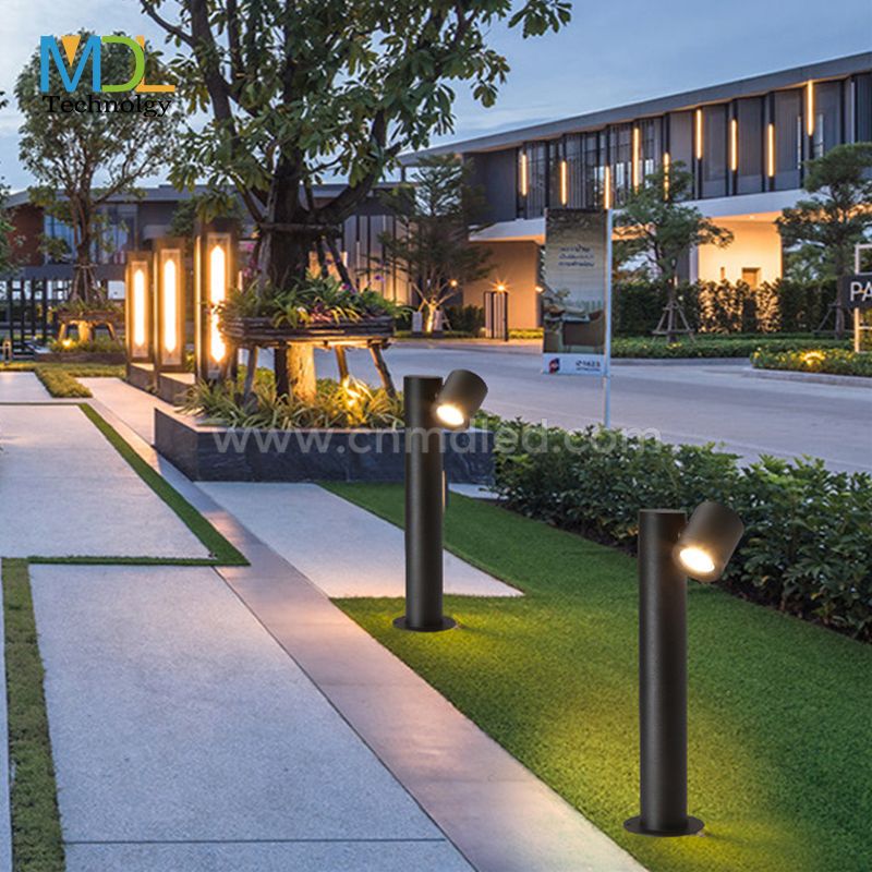 MDL LED COB Double Head Lawn Light Rotatable Bollard Garden Light Outdoor Path Aisle Park Landscape Light Pillar Light Model: MDL-BLL40