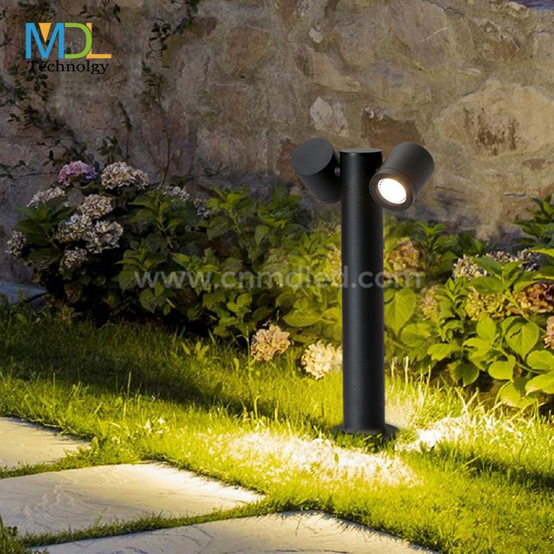 MDL LED COB Double Head Lawn Light Rotatable Bollard Garden Light Outdoor Path Aisle Park Landscape Light Pillar Light Model: MDL-BLL40