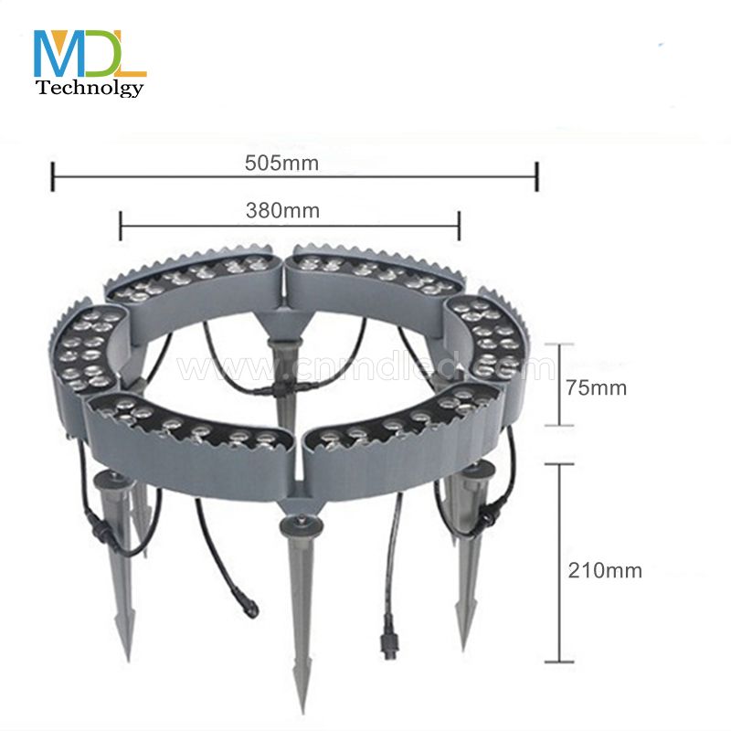 MDL Colorful Outdoor Tree Hugging Light Garden Lamp Corrugated Lights Ring Hugging Column Light Model:MDL- SPL12