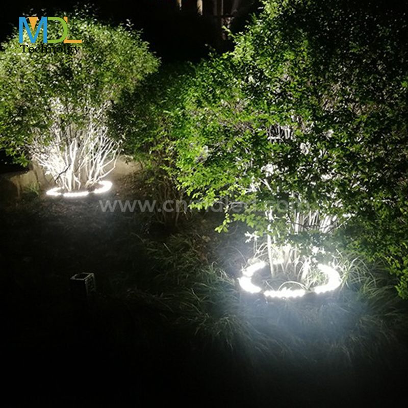 MDL Colorful Outdoor Tree Hugging Light Garden Lamp Corrugated Lights Ring Hugging Column Light Model:MDL- SPL12