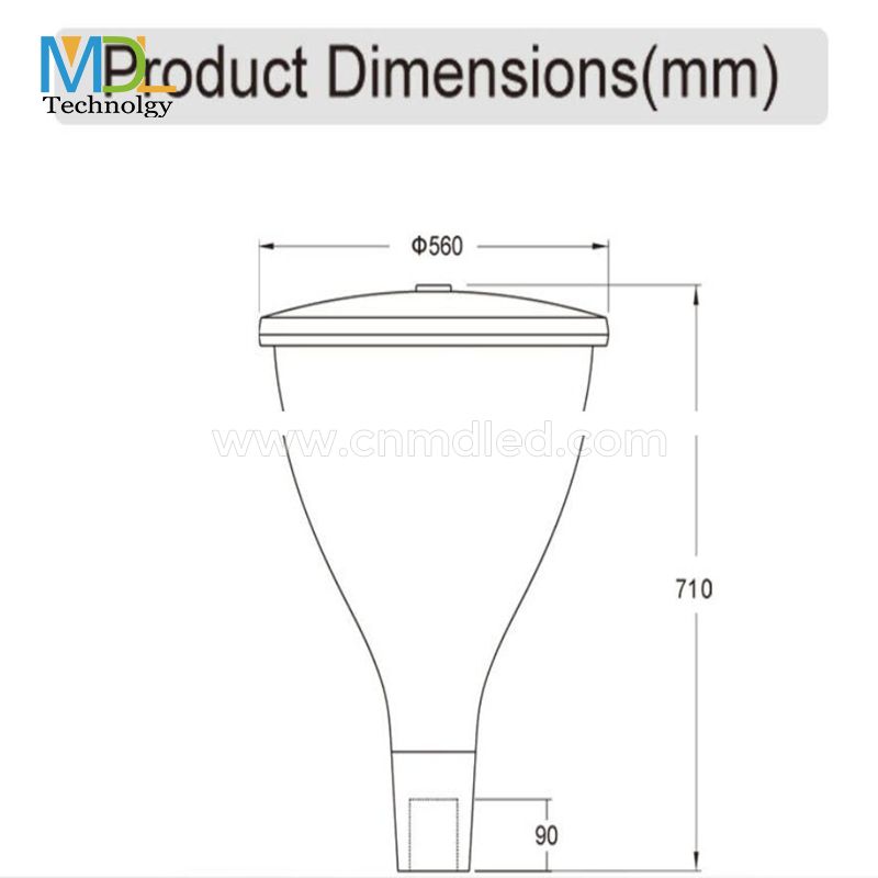 LED Top Post Light  Model:MDL- TPC