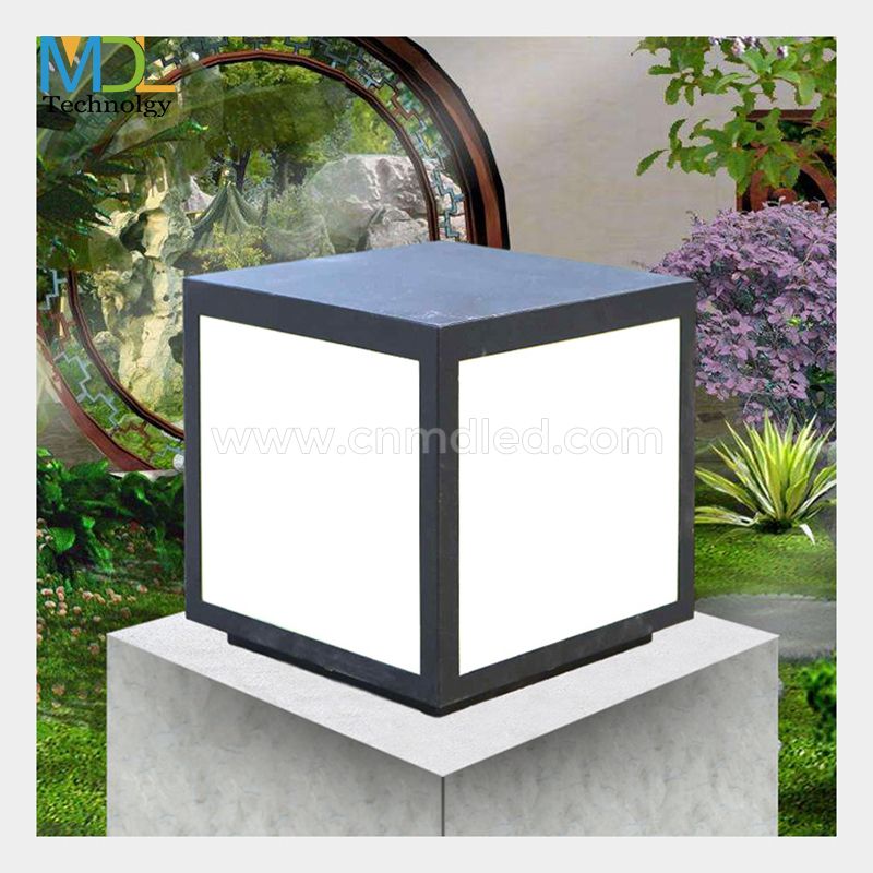 MDL Modern Outdoor Column Head Lamp Wall Lamp Square Outdoor Waterproof Villa Gate Column Lamp Model: MDL-BLL36A