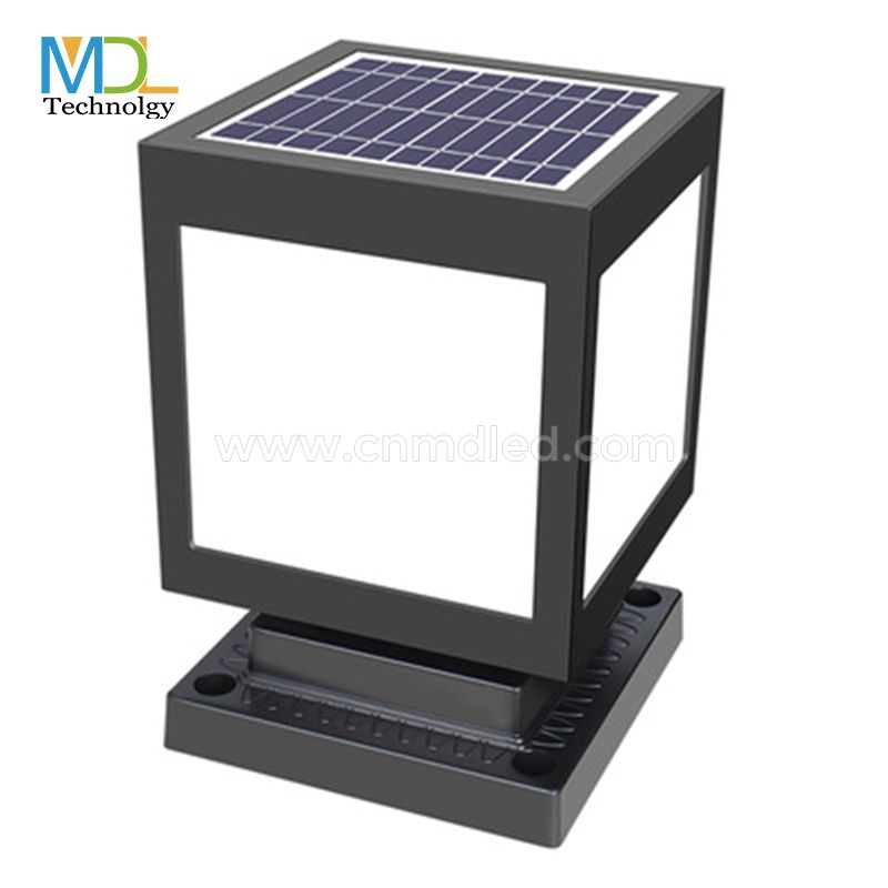 MDL Solar Column Headlight IP65 Waterproof Outdoor Wall Light Fence Light Model: MDL-BLL33B