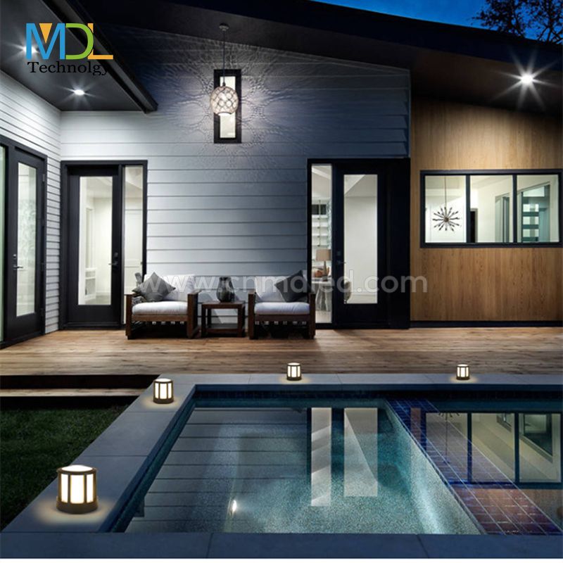 MDL 12W LED Outdoor Closed Top Gate Light Rainproof Bulkhead Modern Exterior Wall Light Model: MDL-BLL35