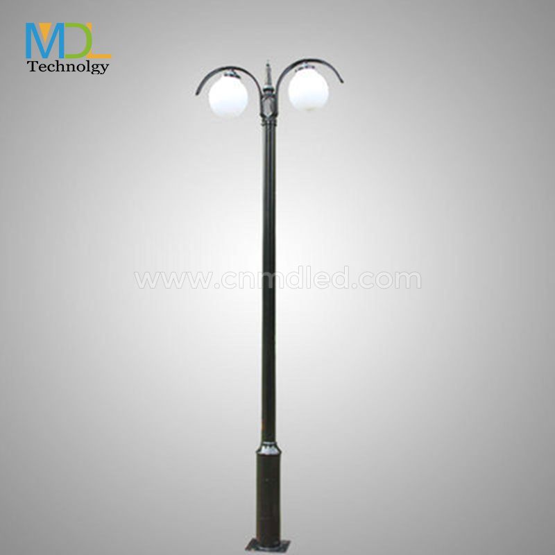 MDL Outdoor square courtyard lamp double head LED modern street lamp Model:MDL-POLE17