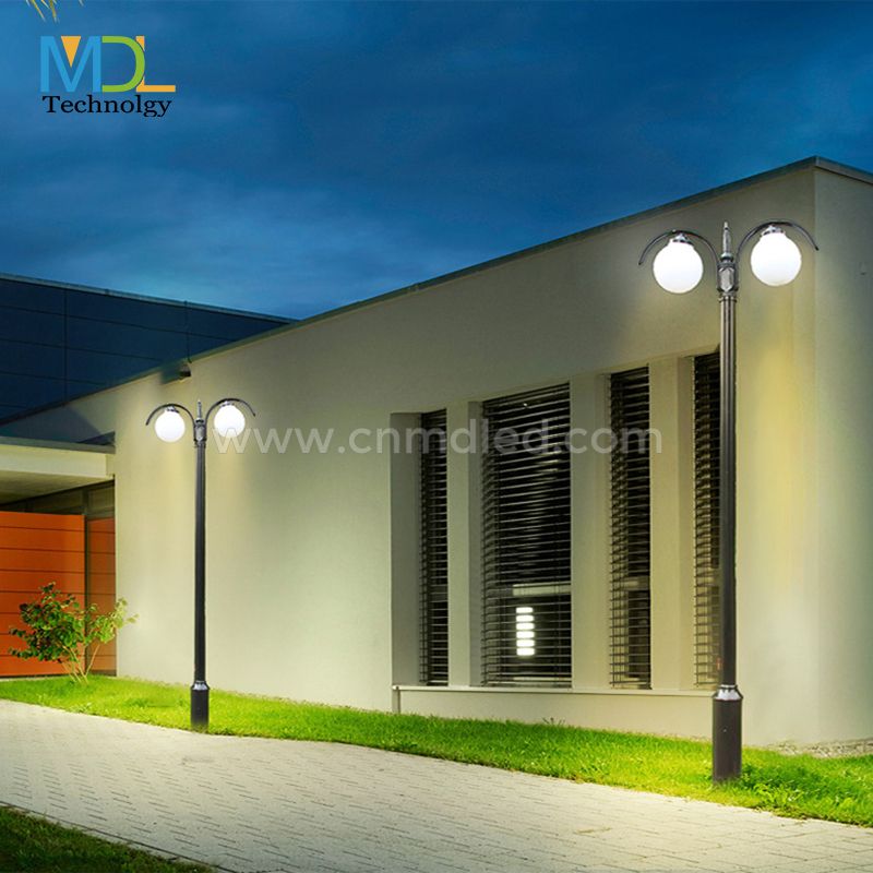MDL Outdoor square courtyard lamp double head LED modern street lamp Model:MDL-POLE17