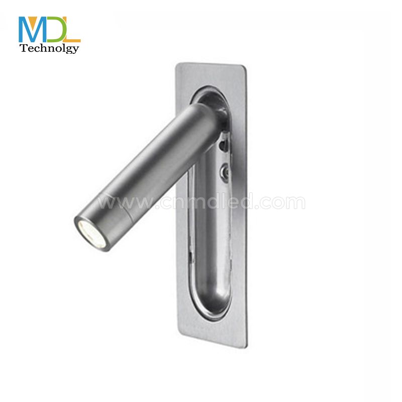 MDL LED reading light hotel bedside 3W automatic switch embedded bedside light Model: MDL-RWL1