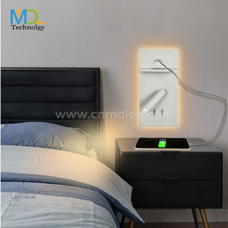 MDL Hotel room bedside backlight lamp USB wireless charging lamp Model: MDL-RWL5