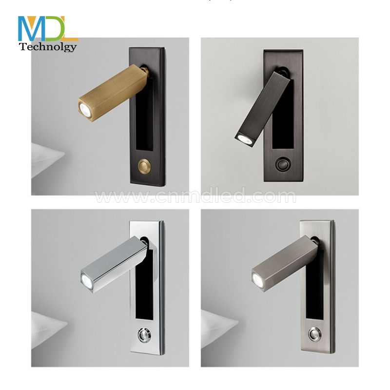 MDL LED Bedside Wall Lamp With switch Bedroom Brass Wall light Model: MDL-RWL6