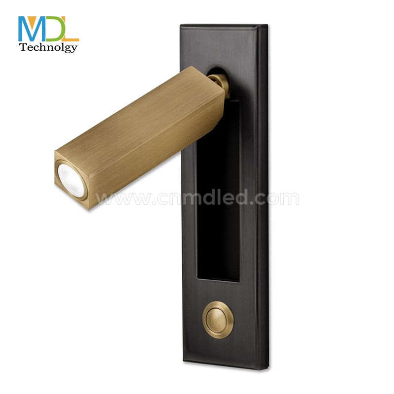 MDL LED Bedside Wall Lamp With switch Bedroom Brass Wall light Model: MDL-RWL6