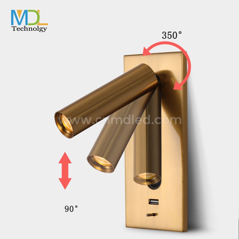 MDL bedroom hidden switch LED reading wall light Model: MDL-RWL7