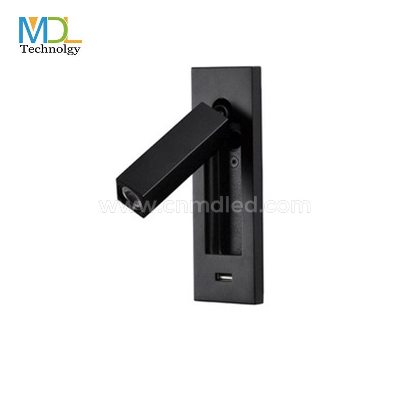 MDL Hotel Engineering Reading Lamp European Room Bedside Bedroom Living Room Corridor Aisle Bronze Embedded Usb Interface LED Reading Wall Light Model: MDL-RWL9