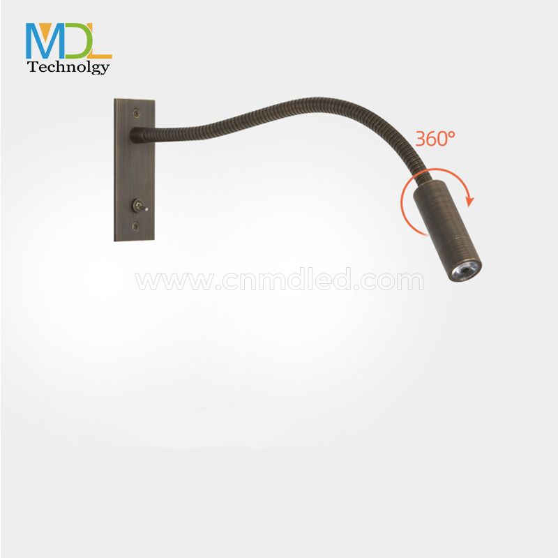 MDL LED Wall reading light, recessed,  chrome Model: MDL-RWL10