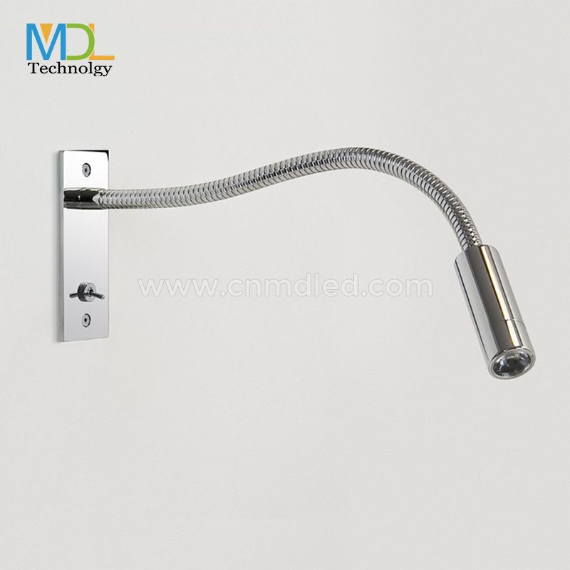 MDL LED Wall reading light, recessed,  chrome Model: MDL-RWL10