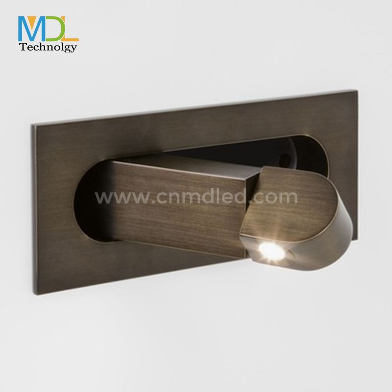 MDL Aluminum embedded thin panel bedside light Model: MDL-RWL14