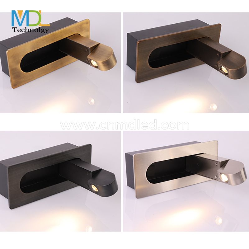 MDL Aluminum embedded thin panel bedside light Model: MDL-RWL14