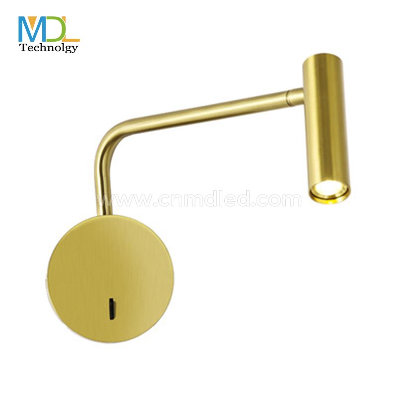 MDL Bedroom golden minimalist rocker LED bedside light Model: MDL-RWL18