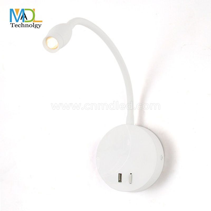 MDL  Minimalist LED Bed Reading Lamp Dimmable Switch Headboard Model: MDL-RWL21