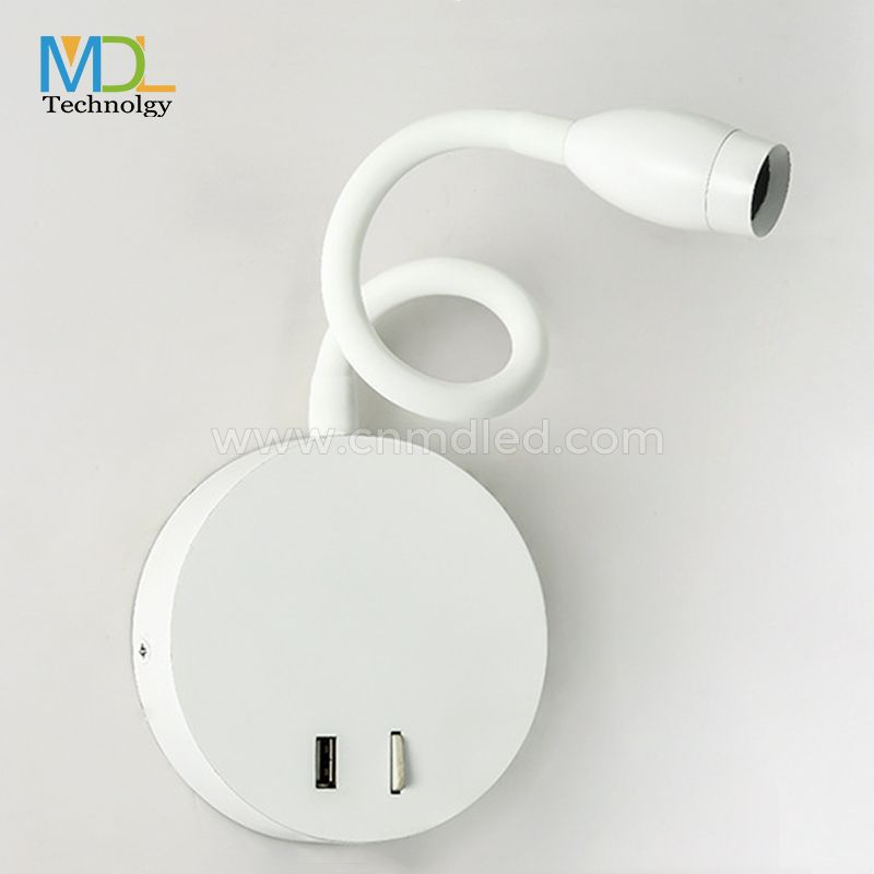 MDL  Minimalist LED Bed Reading Lamp Dimmable Switch Headboard Model: MDL-RWL21