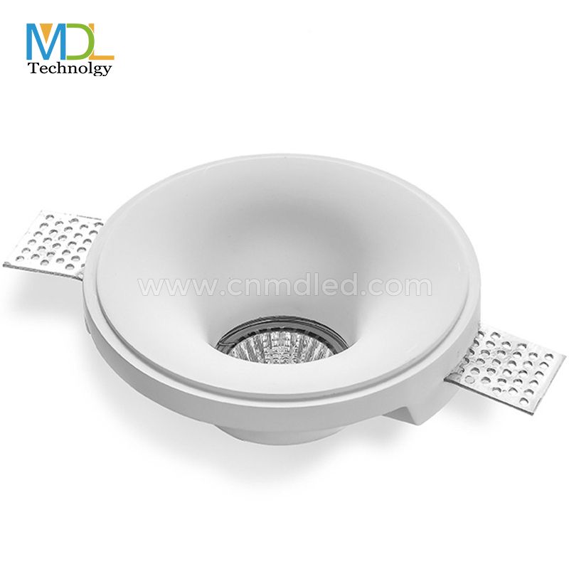 MDL Recessed LED Gypsum Downlight Borderless Anti-Glare Ceiling Lamp Living Room Bedroom Aisle Embedded Spotlight Lighting D140mm Model: MDL-GQD8