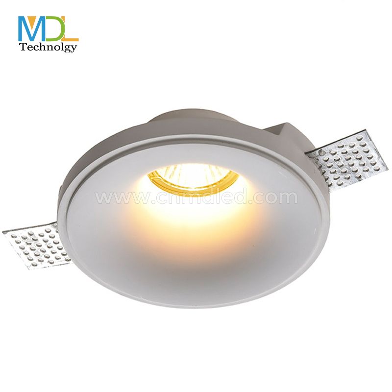 MDL Recessed LED Gypsum Downlight Borderless Anti-Glare Ceiling Lamp Living Room Bedroom Aisle Embedded Spotlight Lighting D140mm Model: MDL-GQD8
