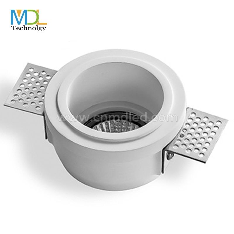 MDL Recessed gypsum ceiling light, gesso spot light , Pure white trimless down light Model: MDL-GQD10