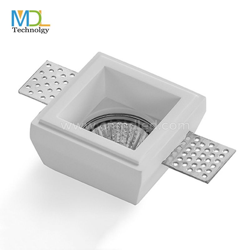 MDL Recessed gypsum ceiling light, gesso spot light , Pure white trimless down light Model: MDL-GQD10