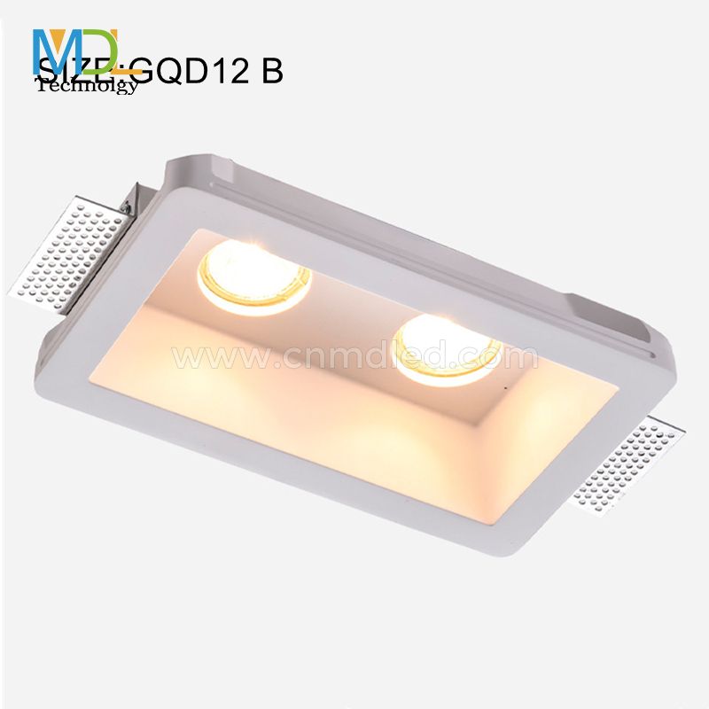 MDL Gypsum double head borderless embedded LED ceiling downlight COB wall washer spotlight Model: MDL-GQD12