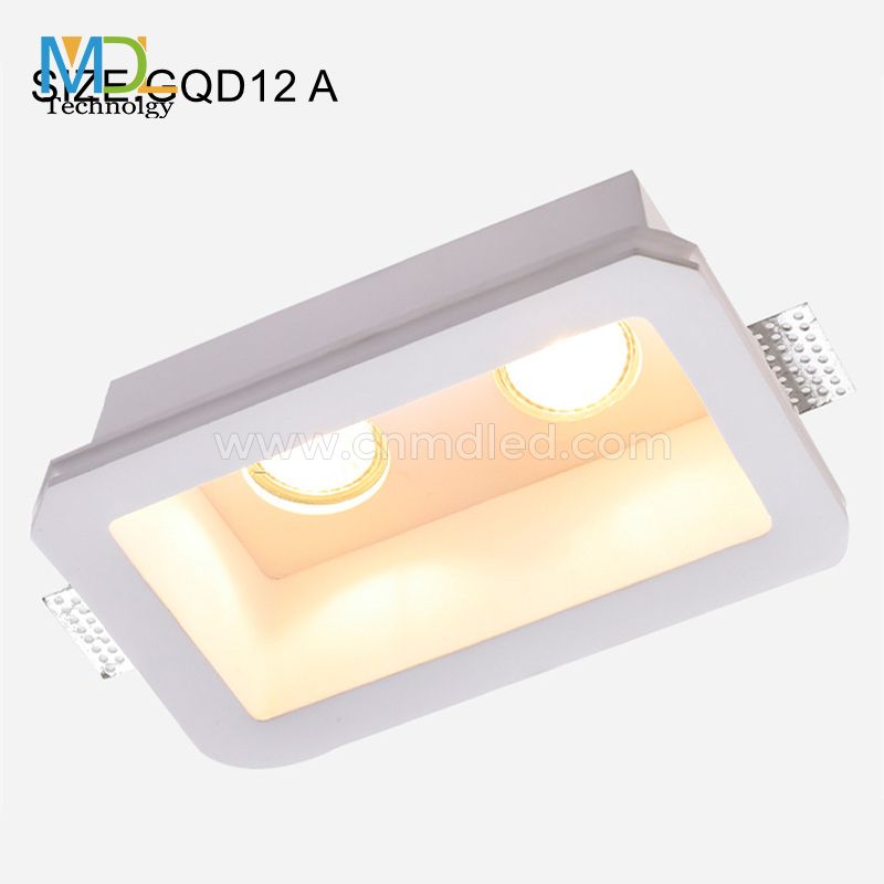 MDL Gypsum double head borderless embedded LED ceiling downlight COB wall washer spotlight Model: MDL-GQD12