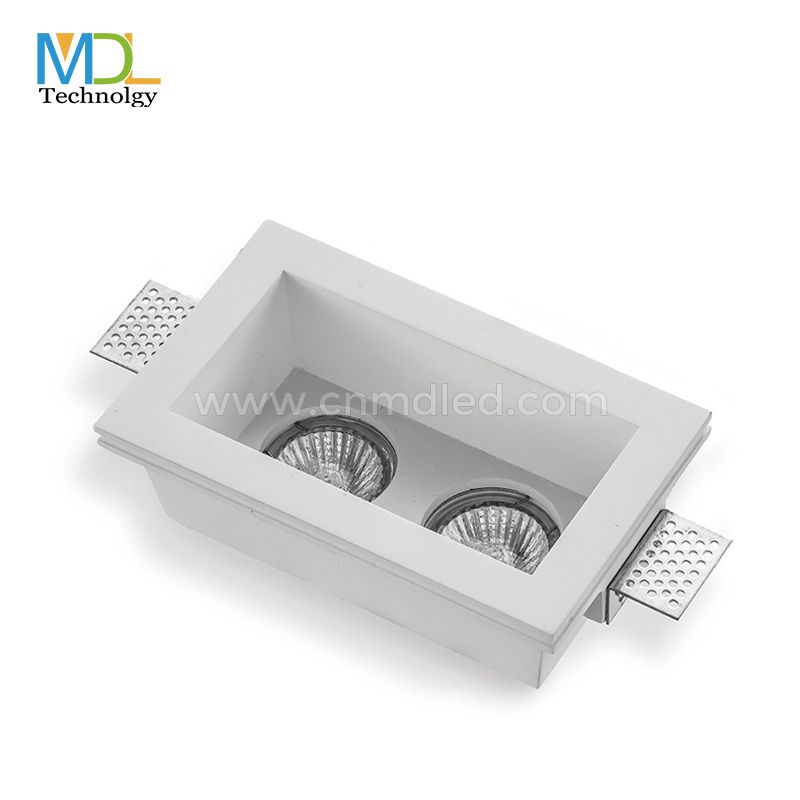 MDL Square double spotlight in gypsum for false ceiling Model: MDL-GQD13