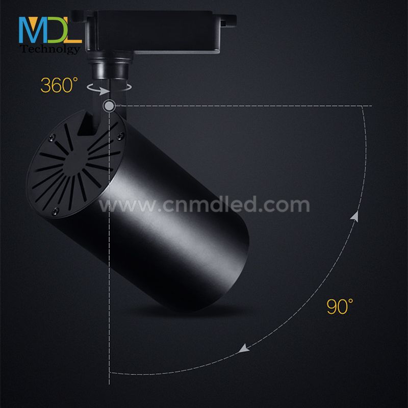 MDL 10W/15W/20W/30W LED COB Track Light Zoom Beam Angle Adjustable Rail Spotlight Lamp Model: MDL-TKL19
