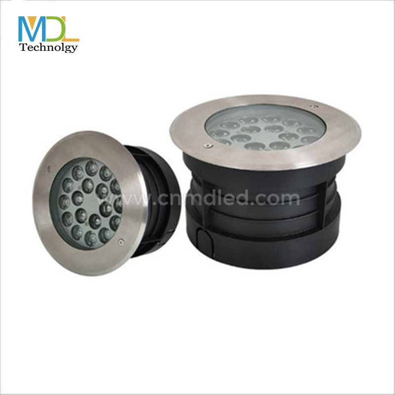 MDL LED Inground Light RGB Round LED Underground Light Stainless Steel Model:MDL-UDGL20