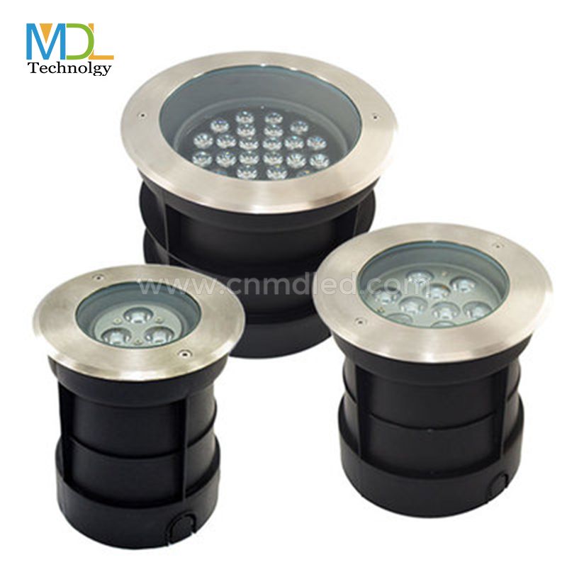 MDL LED Inground Light RGB Round LED Underground Light Stainless Steel Model:MDL-UDGL20