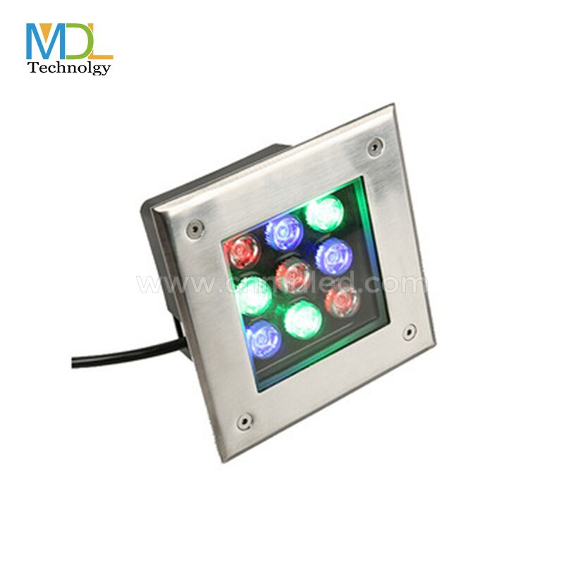 Square Waterproof LED Inground Light, Suitable for gardens, swimming pools Model:MDL-SUDGL